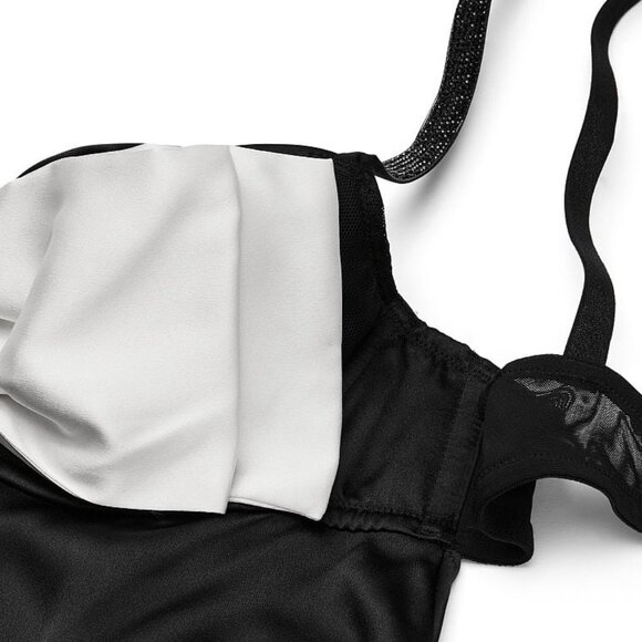 S Victoria's Secret Bow-Topped Satin Cami Set Shine Straps NWT - Picture 3 of 4